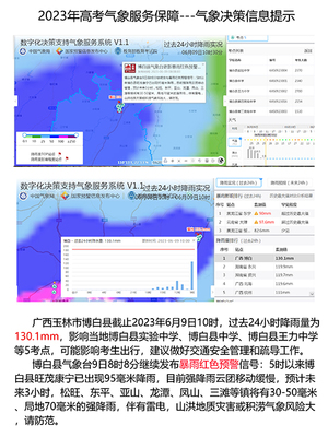 数字化决策支持气象服务系统助力高考